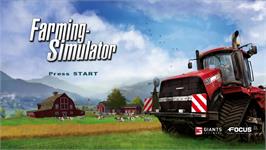 Title screen of Farming Simulator on the Microsoft Xbox 360.