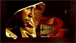 Title screen of Fight Night Round 3 on the Microsoft Xbox 360.
