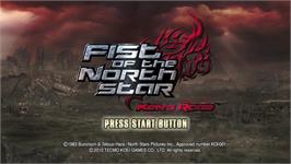 Title screen of Fist Of The North Star - Ken's Rage on the Microsoft Xbox 360.