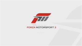 Title screen of Forza Motorsport 3 on the Microsoft Xbox 360.