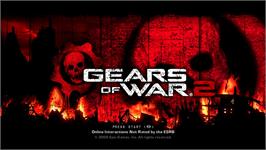 Title screen of Gears Of War 2 on the Microsoft Xbox 360.