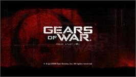 Title screen of Gears of War on the Microsoft Xbox 360.
