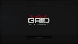 Title screen of Grid - Autosport on the Microsoft Xbox 360.