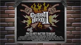 Title screen of Guitar Hero 2 on the Microsoft Xbox 360.