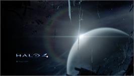 Title screen of Halo 4 on the Microsoft Xbox 360.