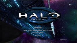 Title screen of Halo Combat Evolved Anniversaire on the Microsoft Xbox 360.