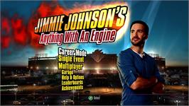 Title screen of Jimmie Johnson's Anything With An Engine on the Microsoft Xbox 360.