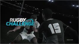 Title screen of Jonah Lomu Rugby Challenge on the Microsoft Xbox 360.