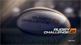 Title screen of Jonah Lomu Rugby Challenge 2 on the Microsoft Xbox 360.