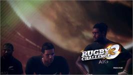 Title screen of Jonah Lomu Rugby Challenge 3 on the Microsoft Xbox 360.