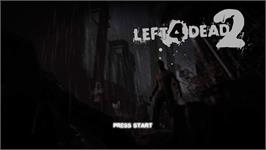 Title screen of Left 4 Dead 2 on the Microsoft Xbox 360.