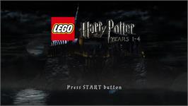 Title screen of Lego Harry Potter - Years 1-4 on the Microsoft Xbox 360.