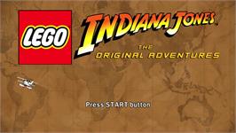 Title screen of Lego Indiana Jones - La Trilogie Originale on the Microsoft Xbox 360.