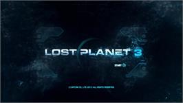 Title screen of Lost Planet 3 on the Microsoft Xbox 360.