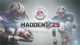 Title screen of Madden Nfl 25 on the Microsoft Xbox 360.