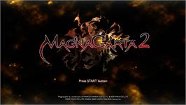 Title screen of Magnacarta 2 on the Microsoft Xbox 360.