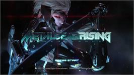 Title screen of Metal Gear Rising - Revengeance on the Microsoft Xbox 360.