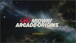 Title screen of Midway Arcade Origins on the Microsoft Xbox 360.