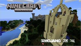 Title screen of Minecraft on the Microsoft Xbox 360.