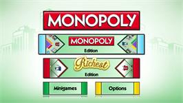 Title screen of Monopoly on the Microsoft Xbox 360.