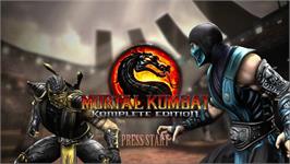 Title screen of Mortal Kombat - Komplete Edition on the Microsoft Xbox 360.
