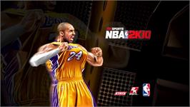 Title screen of NBA 2K10 on the Microsoft Xbox 360.