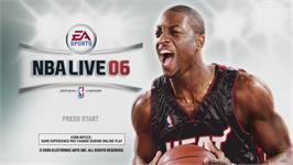 Title screen of NBA LIVE 06 on the Microsoft Xbox 360.
