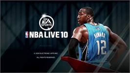 Title screen of NBA LIVE 10 on the Microsoft Xbox 360.