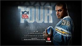 Title screen of NFL Tour on the Microsoft Xbox 360.