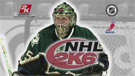 Title screen of NHL 2K6 on the Microsoft Xbox 360.