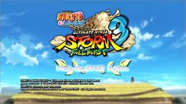 Title screen of Naruto Shippuden - Ultimate Ninja Storm 3 - Full Burst on the Microsoft Xbox 360.