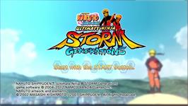 Title screen of Naruto Shippuden - Ultimate Ninja Storm Generations on the Microsoft Xbox 360.