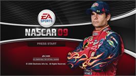 Title screen of Nascar 09 on the Microsoft Xbox 360.