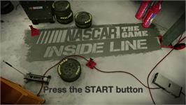 Title screen of Nascar The Game - Inside Line on the Microsoft Xbox 360.