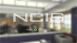 Title screen of Ncis on the Microsoft Xbox 360.