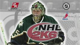 Title screen of Nhl 2k6 on the Microsoft Xbox 360.