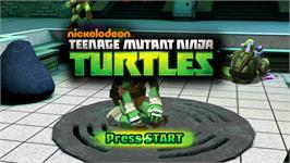 Title screen of Nickelodeon - Teenage Mutant Ninja Turtles on the Microsoft Xbox 360.