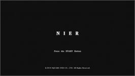 Title screen of Nier on the Microsoft Xbox 360.