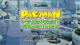Title screen of Pac-Man and the Ghostly Adventures on the Microsoft Xbox 360.