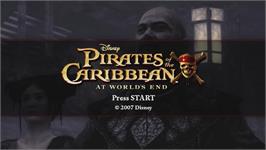 Title screen of Pirates Des Caraïbes - Jusqu'au Bout Du Monde on the Microsoft Xbox 360.