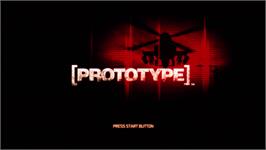 Title screen of Prototype on the Microsoft Xbox 360.