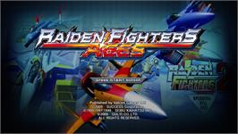 Title screen of RAIDEN FIGHTERS ACES on the Microsoft Xbox 360.