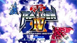 Title screen of Raiden 4 on the Microsoft Xbox 360.