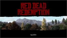 Title screen of Red Dead Redemption on the Microsoft Xbox 360.