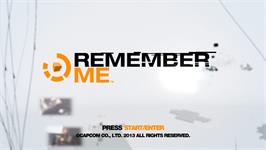 Title screen of Remember Me on the Microsoft Xbox 360.
