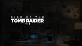 Title screen of Rise Of The Tomb Raider on the Microsoft Xbox 360.