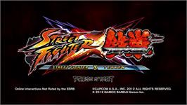 Title screen of STREET FIGHTER X TEKKEN on the Microsoft Xbox 360.