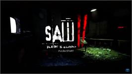 Title screen of Saw 2 - Flesh And Blood on the Microsoft Xbox 360.
