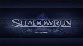 Title screen of Shadowrun on the Microsoft Xbox 360.