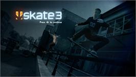 Title screen of Skate 3 on the Microsoft Xbox 360.